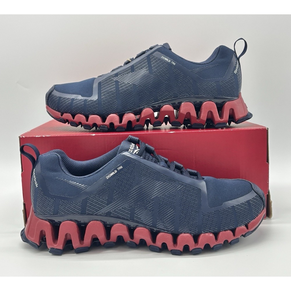 Reebok Zigwild TR‎ 6 Trail Running Shoes Blue Red Men's Size 7 H03820